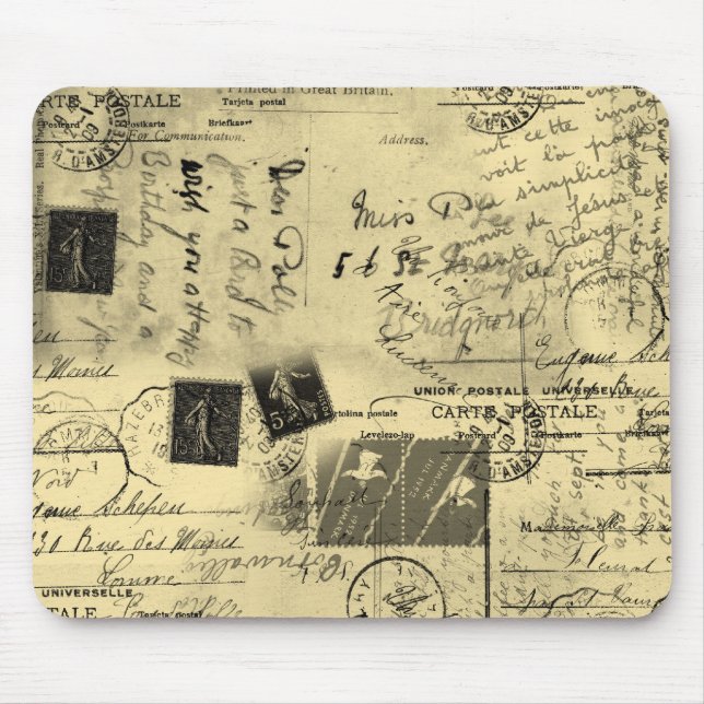 Vintages Postkartenmousepad Mousepad (Vorne)