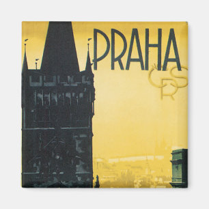 Vintages Prag-Plakat Magnet