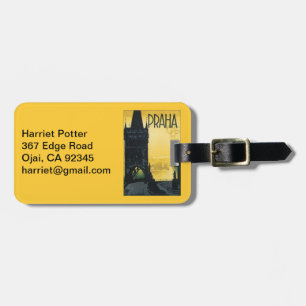 Vintages Prag (Praha) Gepäckanhänger