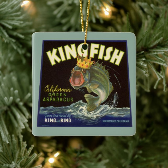 Vintages Produkt kann Art, Kingfish Asparagus kenn Keramikornament (Baum)