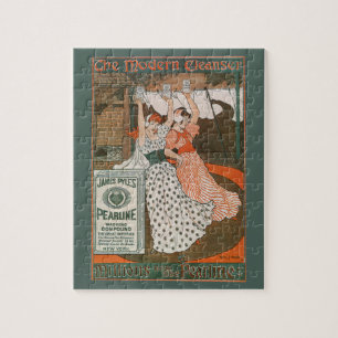 Vintages Produktlabel Art Pearline Moderner Reinig