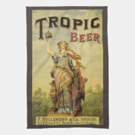 Vintages Produktlabel Art, Tropic Beer Gladiator Geschirrtuch