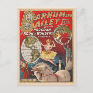 Vintages Programm für Barnum und Bailey