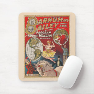 Vintages Programm für Barnum und Bailey Mousepad