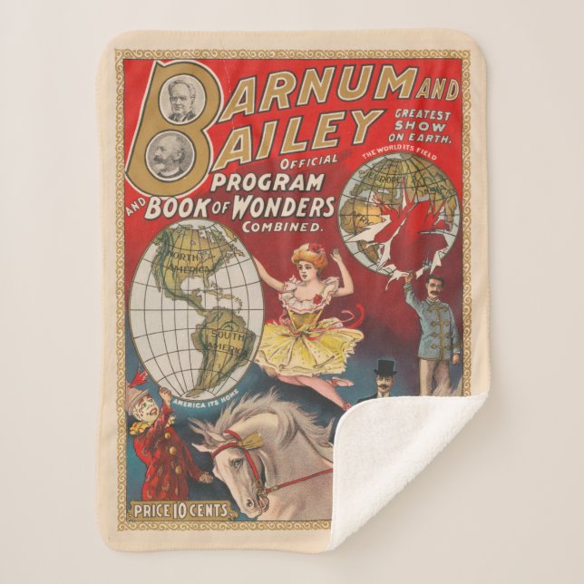 Vintages Programm für Barnum und Bailey Sherpadecke (Vorderseite)