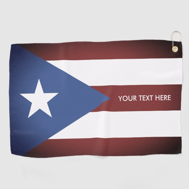 Vintages Puerto Rico-Fahnenspiel Golfhandtuch (Horizontal)