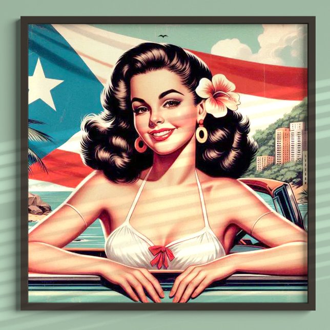 Vintages Puerto-Rico-Girl Poster (Von Creator hochgeladen)