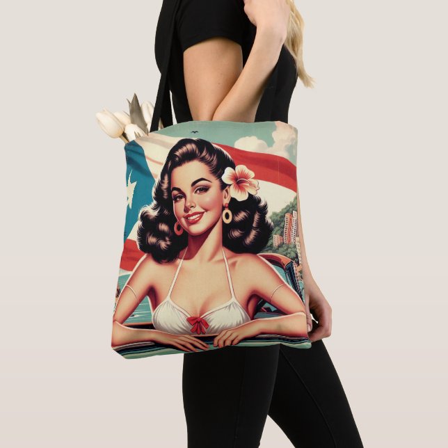 Vintages Puerto-Rico-Girl Tasche (Von Nahem)