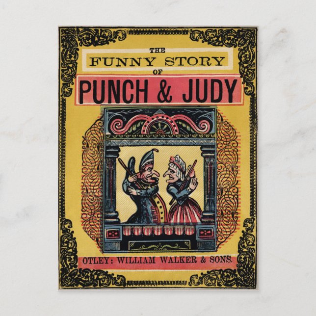 Vintages Punch und Judy Book Postkarte (Vorderseite)