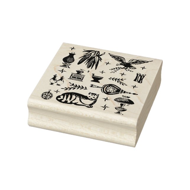 Vintages Pyrex-Muster - Frühamerikanisch (kolonial Gummistempel (Stempel)