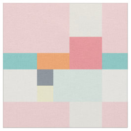 Vintages Quadrat-Muster in Rosa und Türkis Stoff