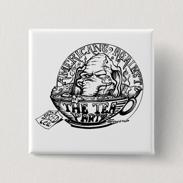 Vintages quadratisches Button (Vorderseite)