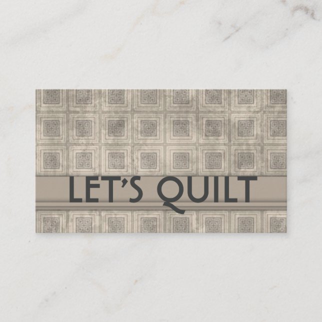 Vintages Quarter Material Shop Visitenkarte (Vorderseite)