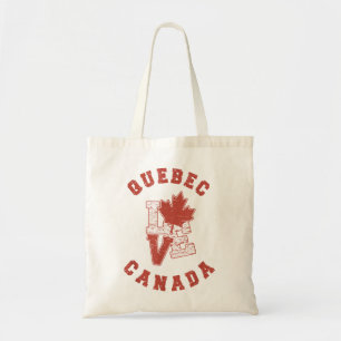 Vintages Quebec Kanada Liebe Kanadische Flagge Tragetasche
