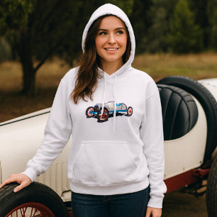 Vintages Race Car Classic Auto Hoodie