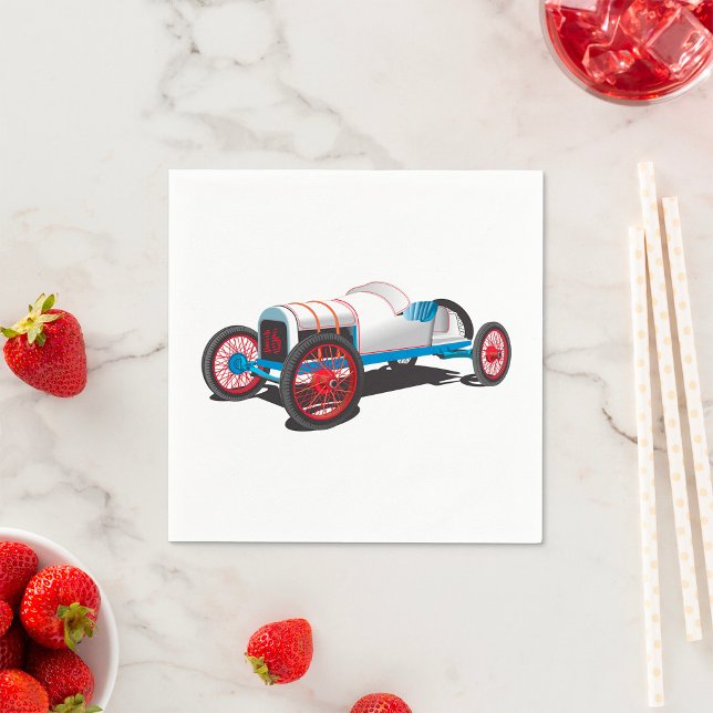 Vintages Race Car Classic Auto Serviette (Von Creator hochgeladen)