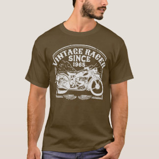 Vintages Racer Seit 1965 Retro Motorrad Motorrad T-Shirt