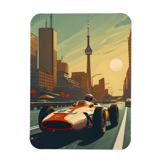 Vintages Racing Car in Toronto Magnet (Vertikal)