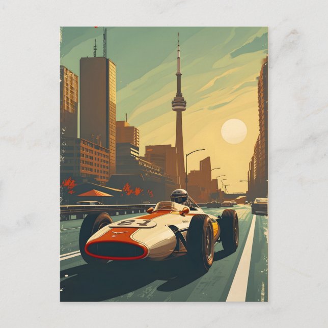 Vintages Racing Car in Toronto Postkarte (Vorderseite)
