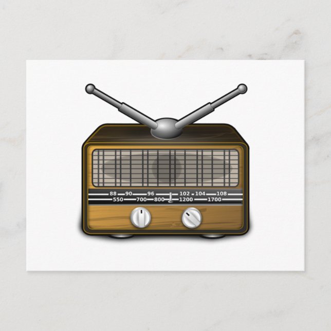 Vintages Radio Postkarte (Vorderseite)
