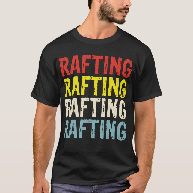 Vintages Rafting auf Rafting T-Shirt (Vorderseite)
