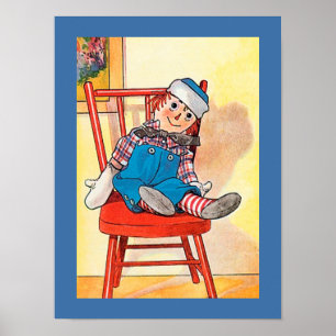 Vintages RAGGEDY ANDY-Bild Poster