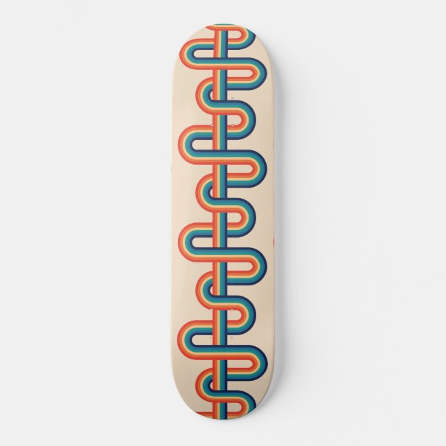 Vintages Rainbow Swirl Skateboard (Vorderseite)
