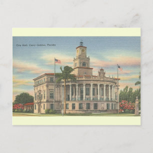 Vintages Rathaus Corales Florida Postcard Postkarte