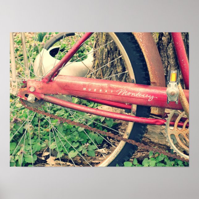 Vintages Red Bicycle Poster (Vorne)