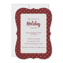 Vintages Red Holiday Gold Snowflakes Packpapier