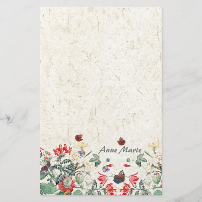 Vintages Redoute Briefpapier (Vorderseite)