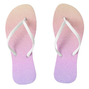 Vintages Regenbogen-Botanisches Muster Flip Flops