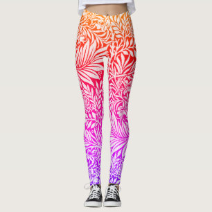 Vintages Regenbogen-Botanisches Muster Leggings