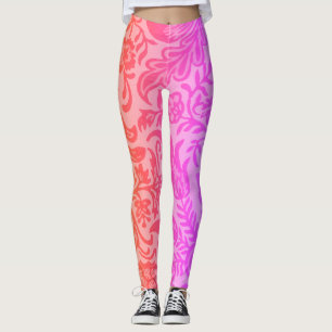 Vintages Regenbogen-Botanisches Muster Leggings