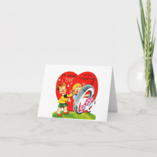 Vintages Reifenschwungkuppel Valentine Karte