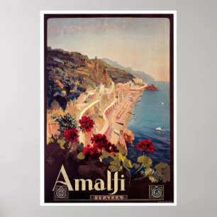 Vintages Reise-Plakat Amalfis, Italien Poster