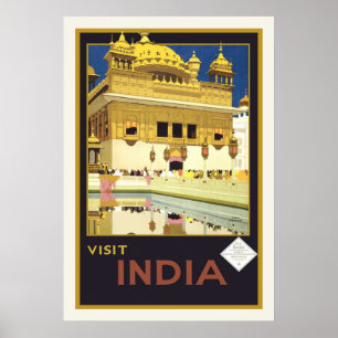 Vintages Reise-Plakat "Besuchs-Indiens" Poster
