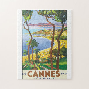 Vintages Reise-Plakat Cannes Cote d'Azur
