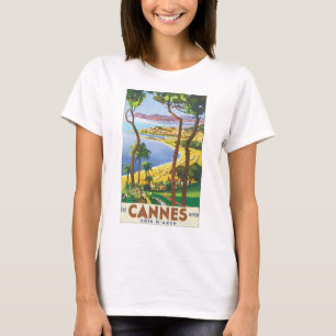 Vintages Reise-Plakat Cannes Cote d'Azur T-Shirt