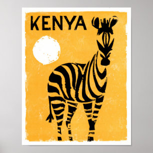 Vintages Reise-Plakat Kenias Afrika wieder Poster