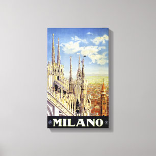 Vintages Reise-Plakat Mailands Italien wieder Leinwanddruck