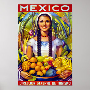 Vintages Reise-Plakat Mexikos wieder hergestellt Poster