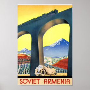 Vintages Reise-Plakat Sowjet-Armeniens wieder Poster