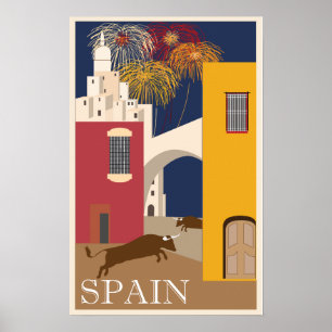 Vintages Reise-Plakat Spaniens Poster