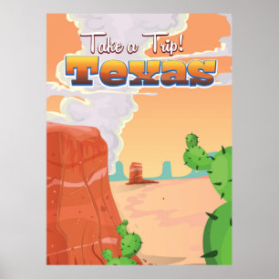 Vintages Reise-Plakat Texas Poster