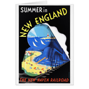 Vintages Reise-Plakat USA Neu-England wieder