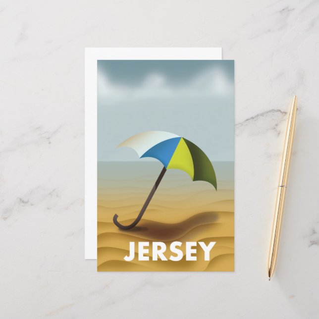 Vintages Reiseplakat aus Jersey. (Vorderseite/Rückseite Beispiel)