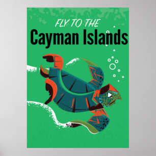 Vintages Reiseplakat Cayman Islands Poster