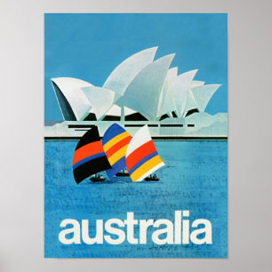 Vintages Reiseplakat für Australien Poster