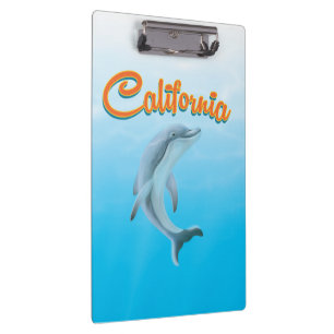 Vintages Reiseplakat für Dolphin Klemmbrett